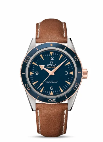 Omega Seamaster 300 Master Co-Axial Titanium / Sedna Gold / Blue / Strap 233.62.41.21.03.001 (23362412103001)